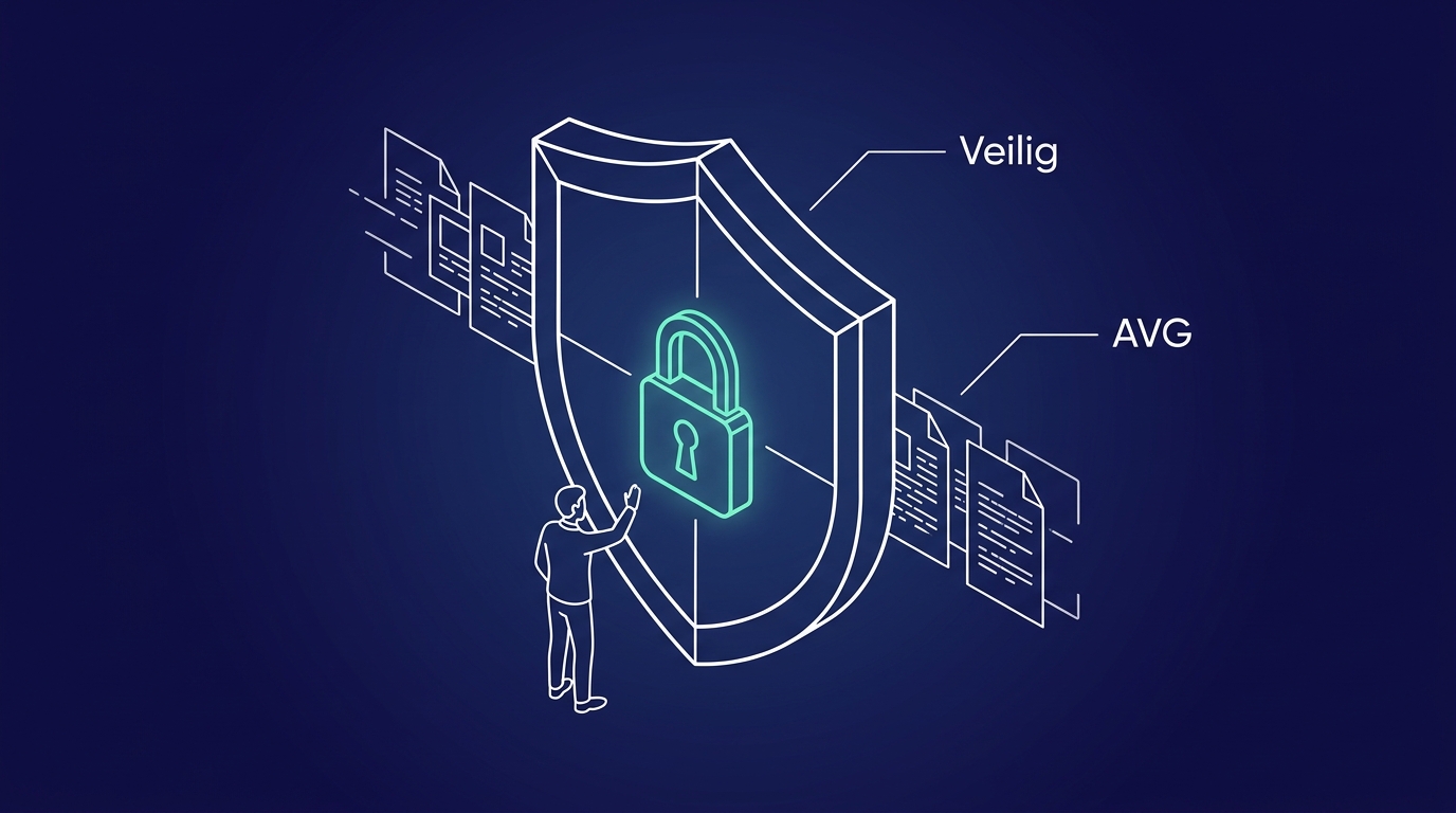 Wireframe-illustratie van kosteneffectieve en veilige AI-automatisering voor organisaties